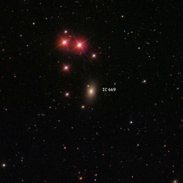 SDSS image of region near lenticular galaxy IC 669