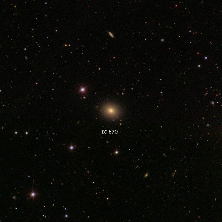SDSS image of region near lenticular galaxy IC 670