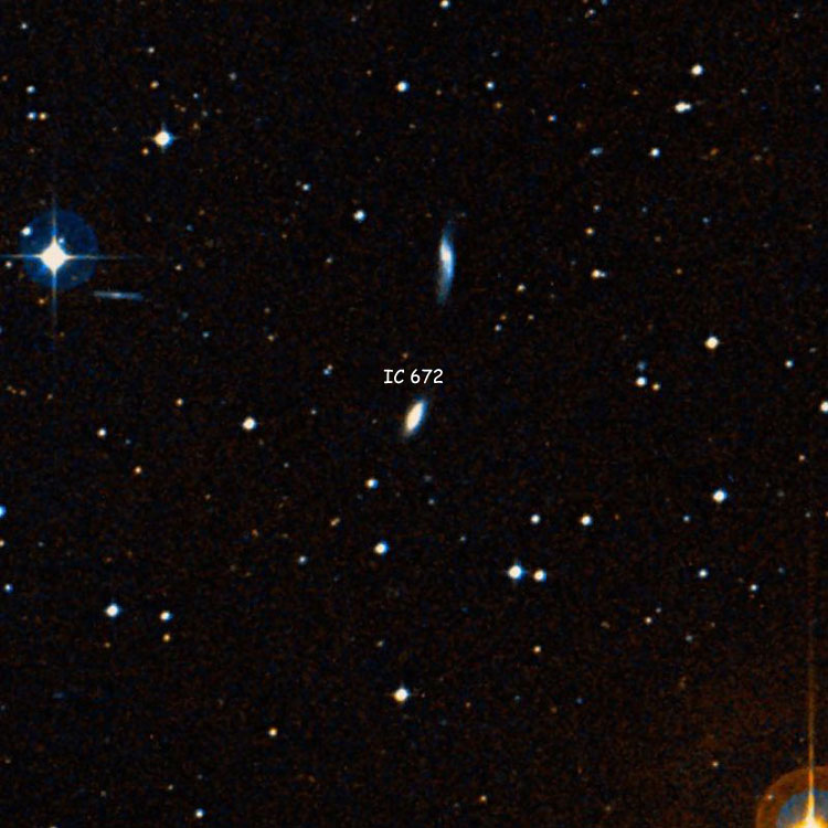 DSS image of region near lenticular galaxy IC 672
