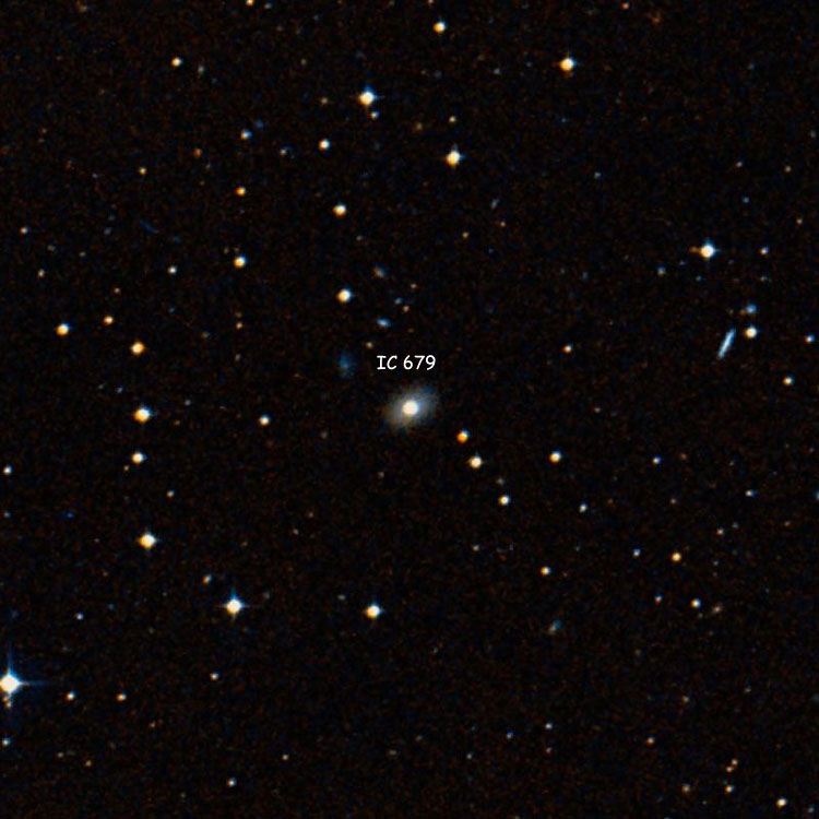 DSS image of region near spiral galaxy IC 679