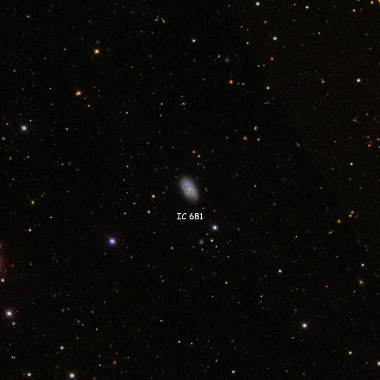 SDSS image of region near spiral galaxy IC 681