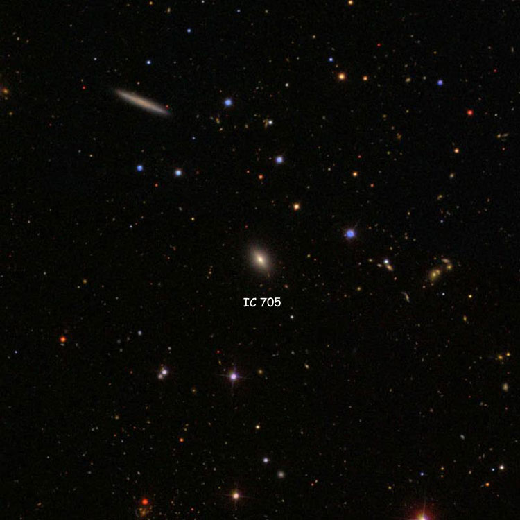 SDSS image of region near lenticular galaxy IC 705