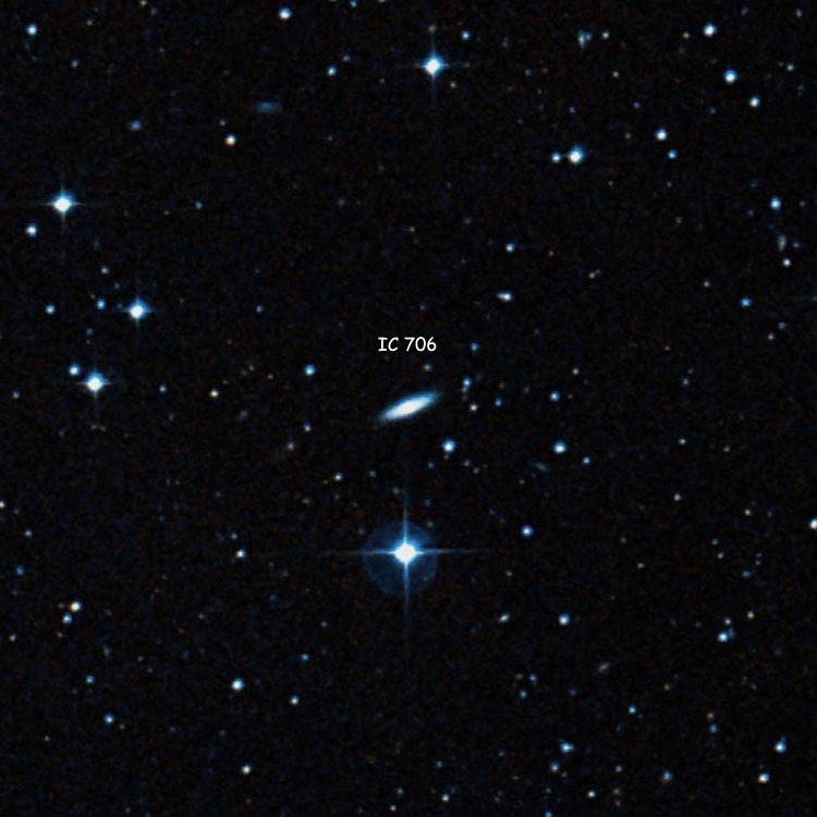 DSS image of region near lenticular galaxy IC 706