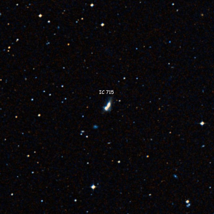 DSS image of region near the pair of galaxies that comprise IC 715
