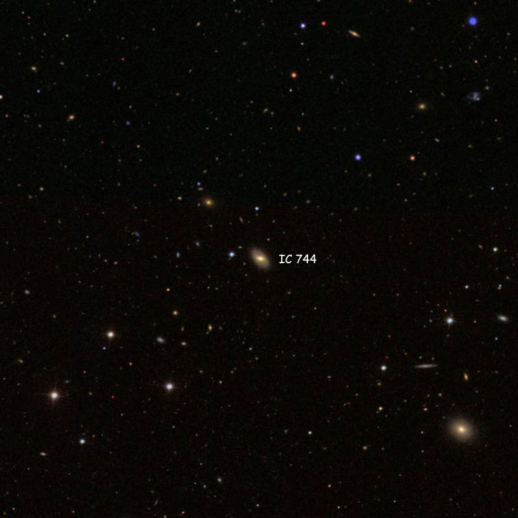 SDSS image of region near lenticular galaxy IC 744