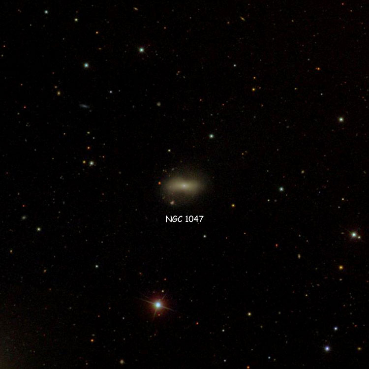 SDSS image of region near lenticular galaxy NGC 1047
