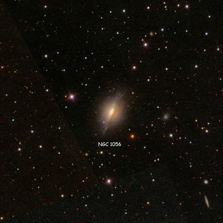 SDSS image of region near spiral galaxy NGC 1056