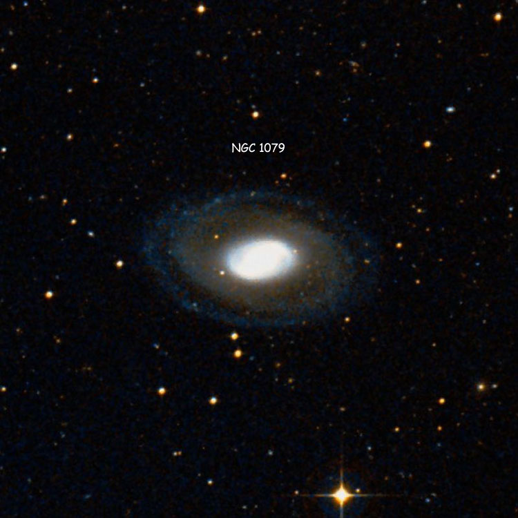 DSS image of region near spiral galaxy NGC 1079