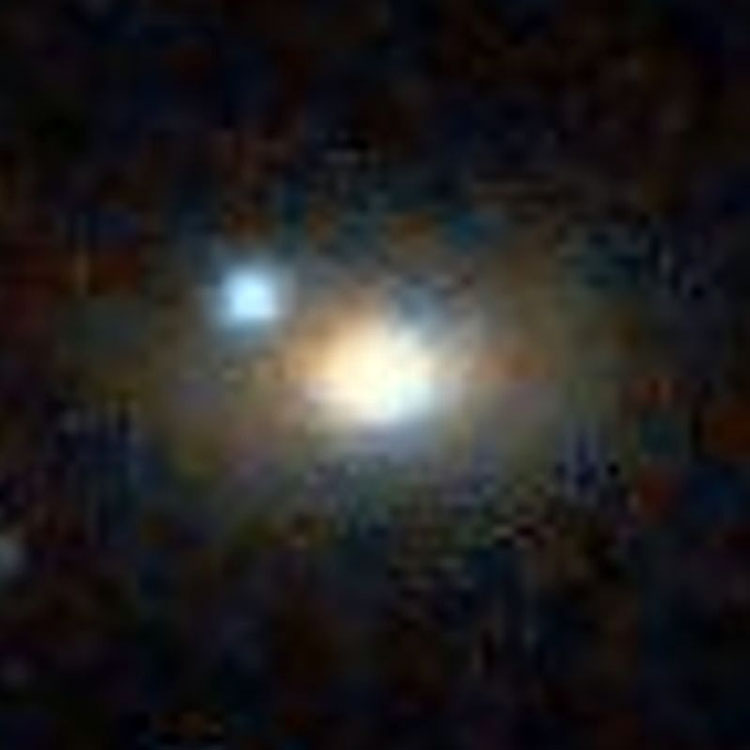 DSS image of lenticular galaxy NGC 1088 and its possible companion, PGC 1503207