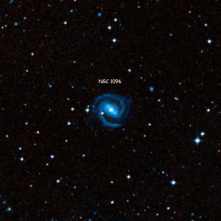 DSS image of region near spiral galaxy NGC 1096
