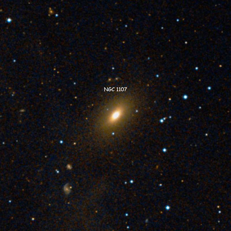 DSS image of region near lenticular galaxy NGC 1107