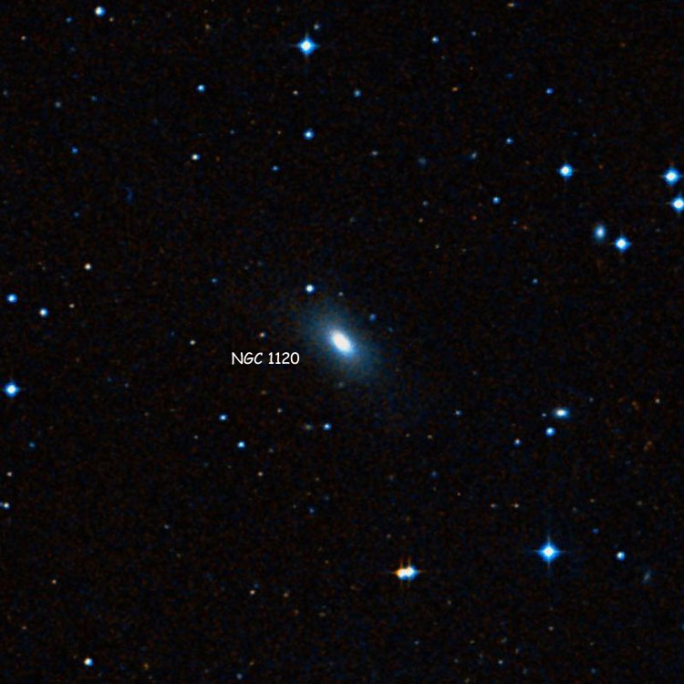 DSS image of region near lenticular galaxy NGC 1120