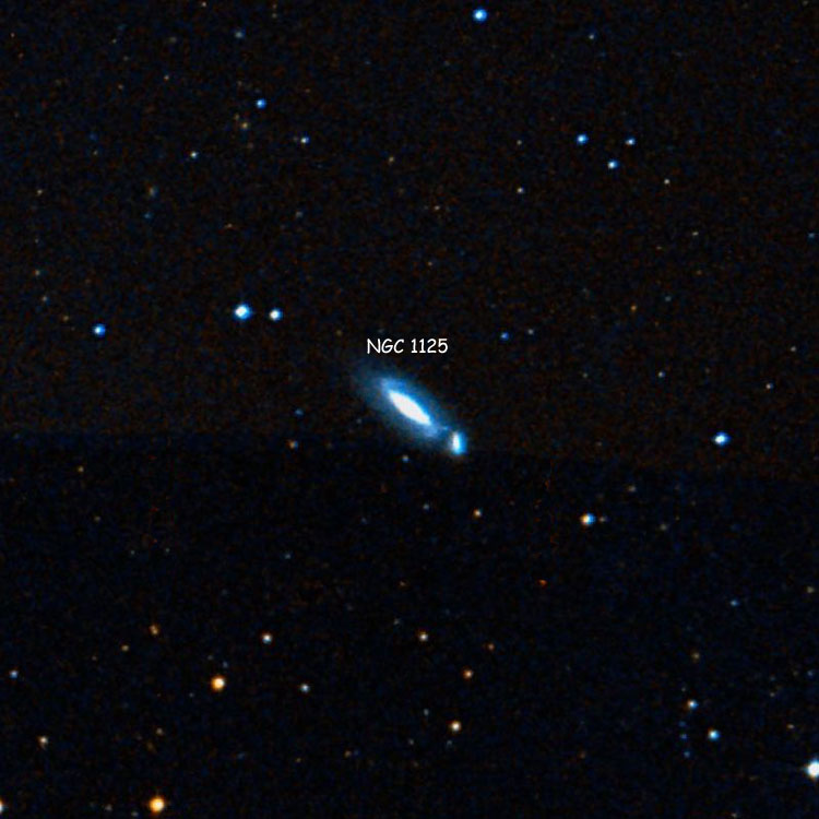 DSS image of region near spiral galaxy NGC 1125