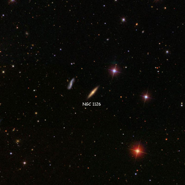 SDSS image of region near spiral galaxy NGC 1126