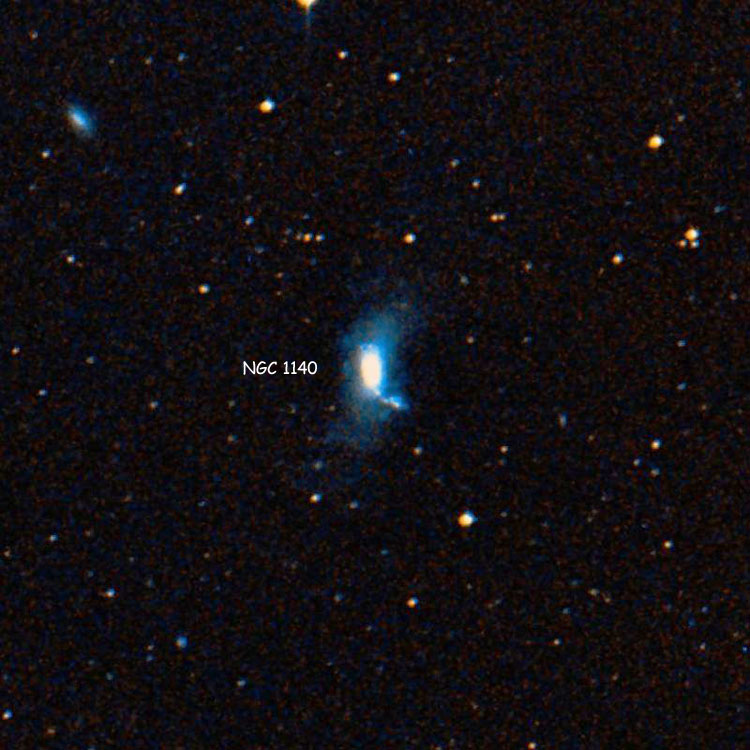 DSS image of region near irregular galaxy NGC 1140