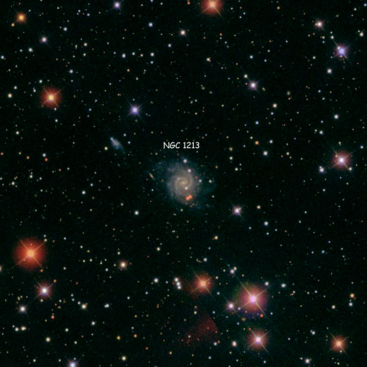 SDSS image of region near spiral galaxy NGC 1213