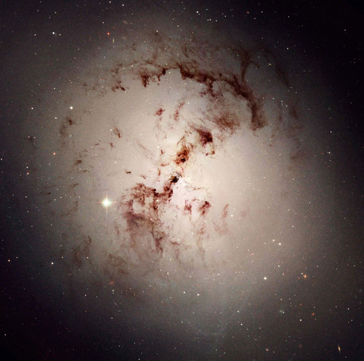 HST image of central portion of lenticular galaxy NGC 1316