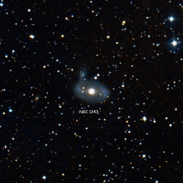 DSS image of region near spiral galaxy NGC 1343