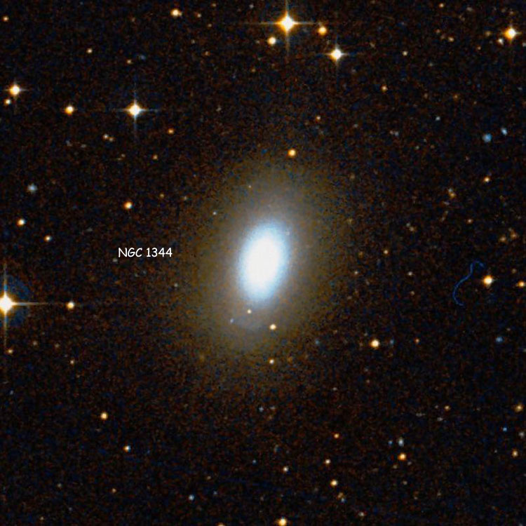 DSS image of region near elliptical galaxy NGC 1344