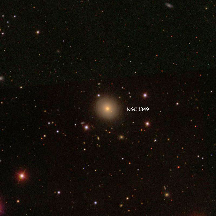 SDSS image of region near lenticular galaxy NGC 1349