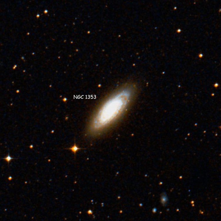 DSS image of region near spiral galaxy NGC 1353