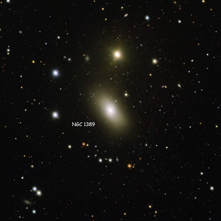 DSS image of region near lenticular galaxy NGC 1389