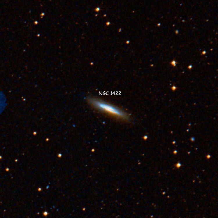 DSS image of region near spiral galaxy NGC 1422