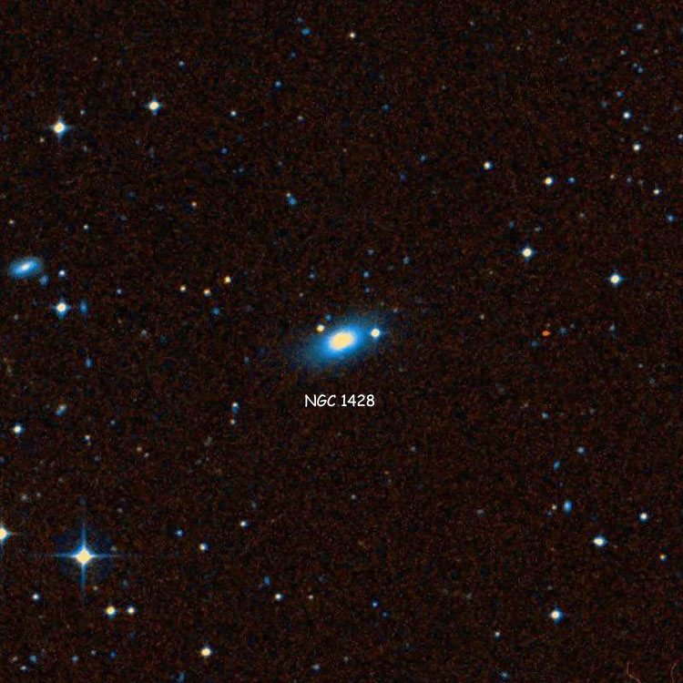 DSS image of region near lenticular galaxy NGC 1428
