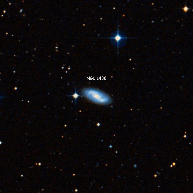 DSS image of region near lenticular galaxy NGC 1438
