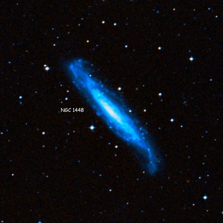DSS image of region near spiral galaxy NGC 1448
