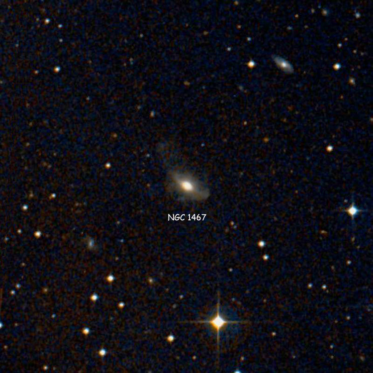 DSS image of region near peculiar lenticular galaxy NGC 1467