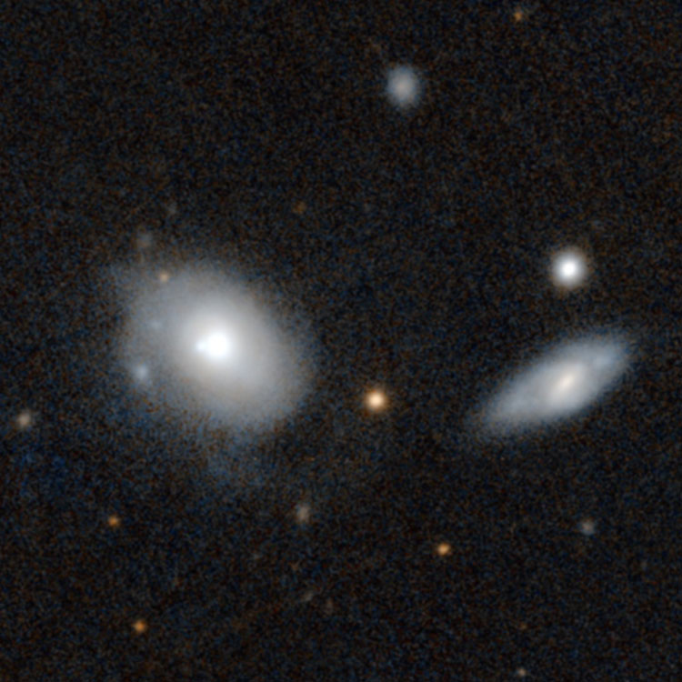 PanSTARRS image of spiral galaxy NGC 1509 and PGC 14389 (which is sometimes misidentified as IC 2026)