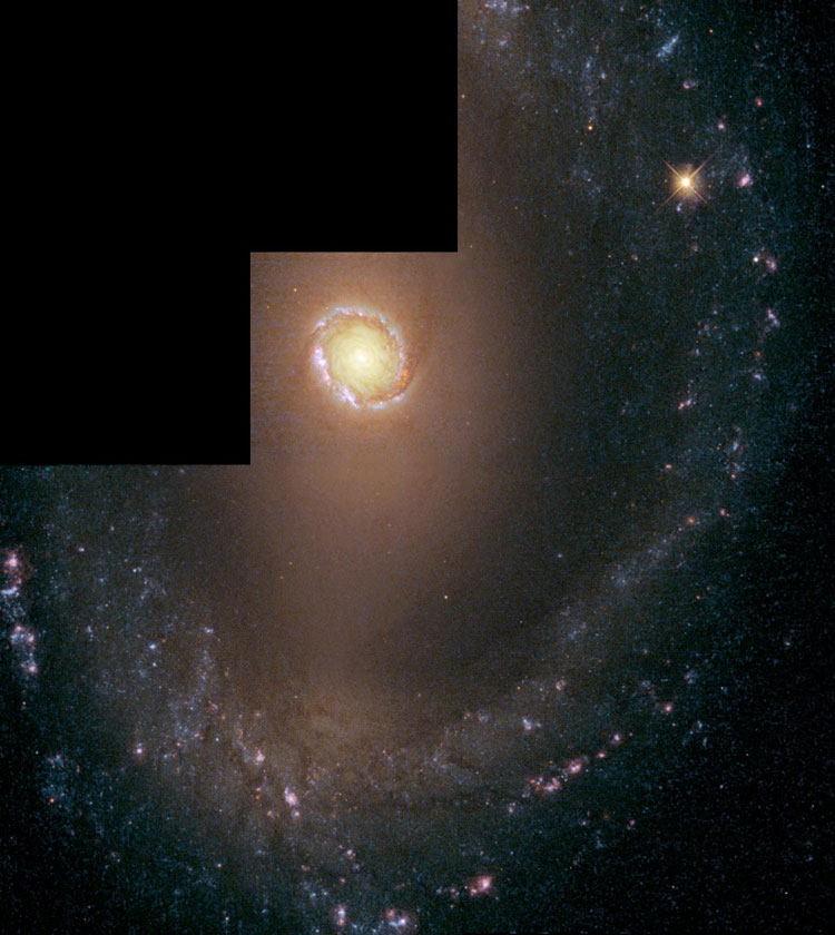 HST image of part of spiral galaxy NGC 1512