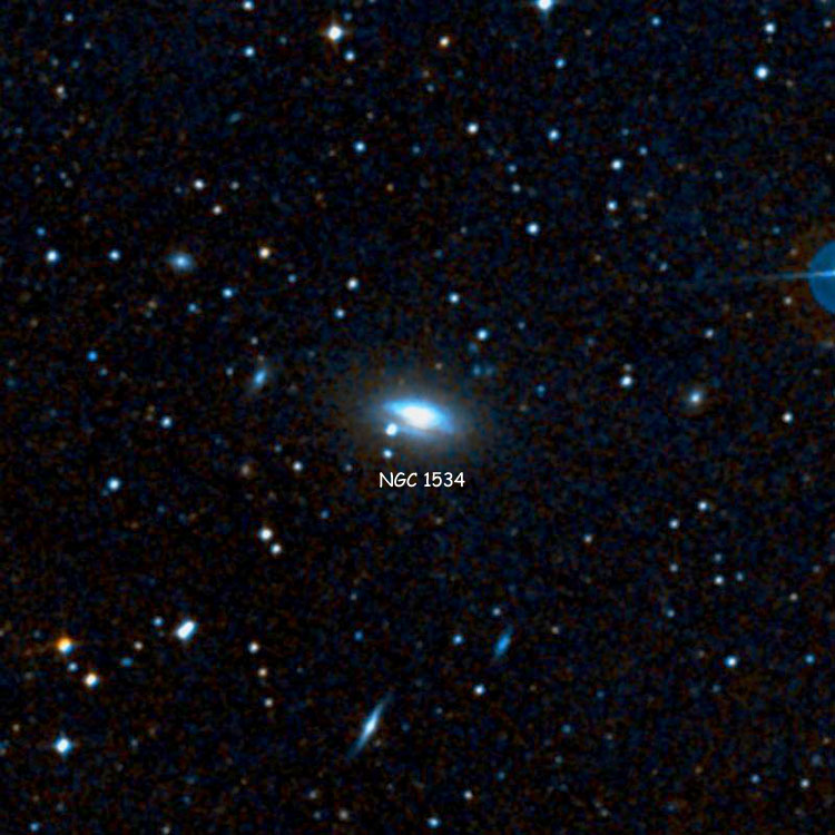 DSS image of region near spiral galaxy NGC 1534