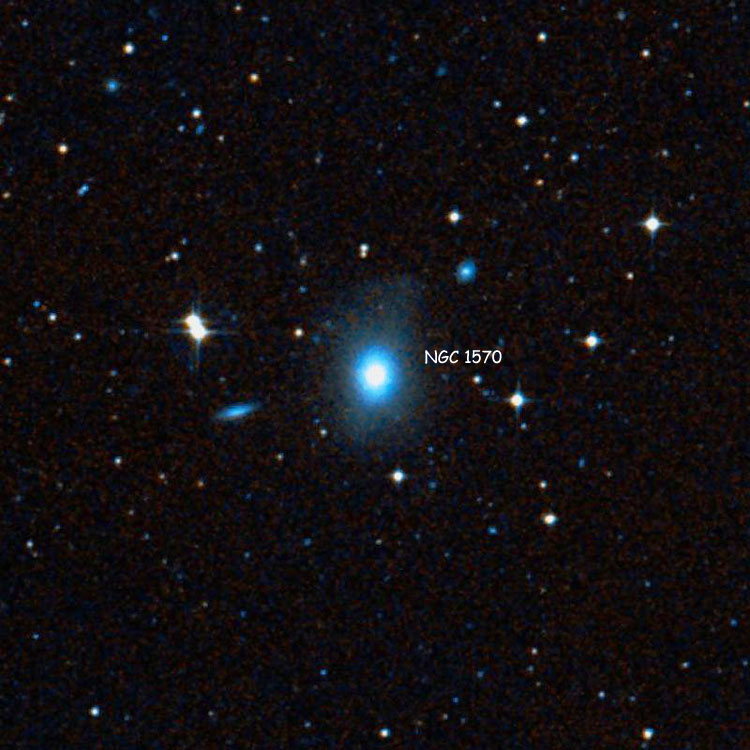 DSS image of region near lenticular galaxy NGC 1570, often called NGC 1571