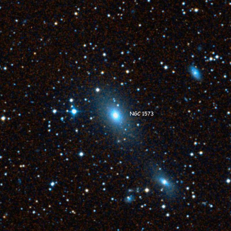 DSS image of region near elliptical galaxy NGC 1573