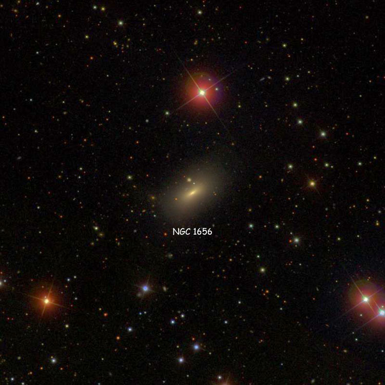 SDSS image centered on region near lenticular galaxy NGC 1656