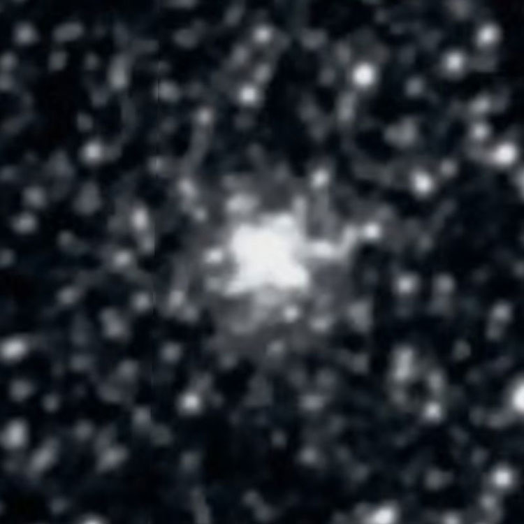 DSS image of open cluster NGC 1849, in the Large Magellanic Cloud