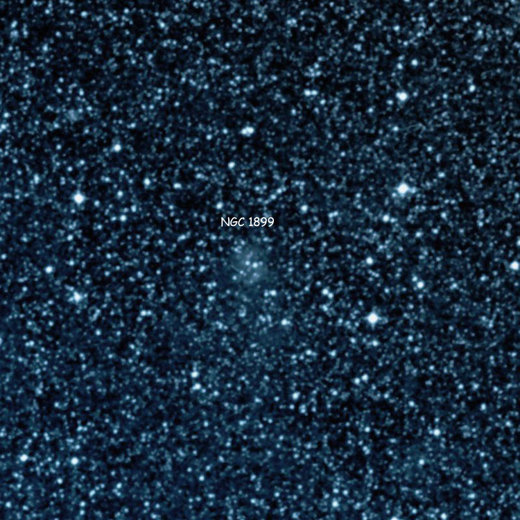 DSS image of region near emission nebula NGC 1899, in the Large Magellanic Cloud