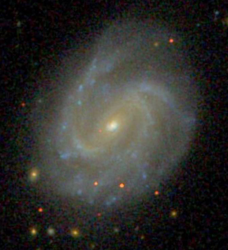 SDSS image of spiral galaxy NGC 201, one of the members of Hickson Compact Group 7