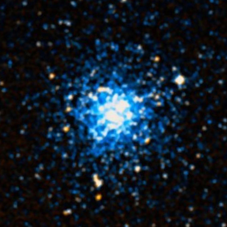 DSS image of open cluster NGC 2203, in the Large Magellanic Cloud