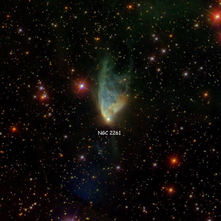 SDSS image of region near emission & reflection nebula NGC 2261