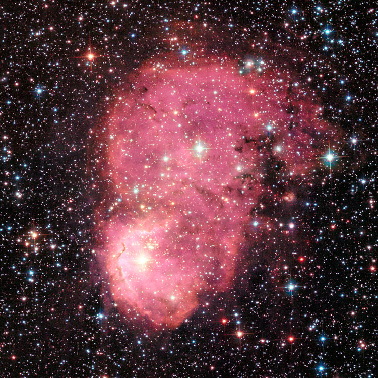 HST image of NGC 248, an emission nebula in the Small Magellanic Cloud