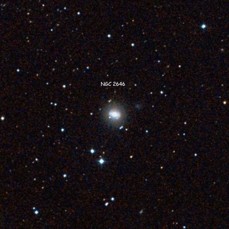 DSS image of region near lenticular galaxy NGC 2646, which is also IC 511