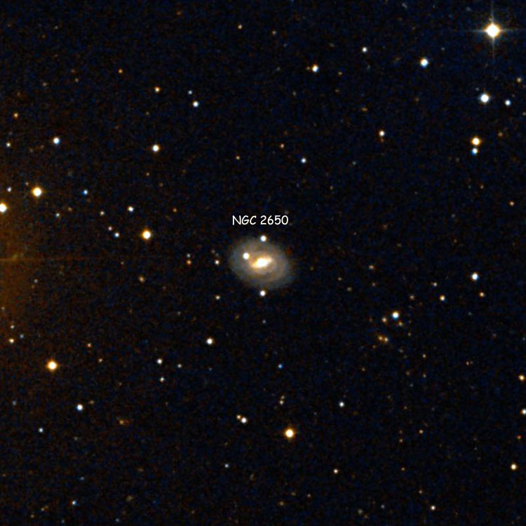 DSS image of region near spiral galaxy NGC 2650