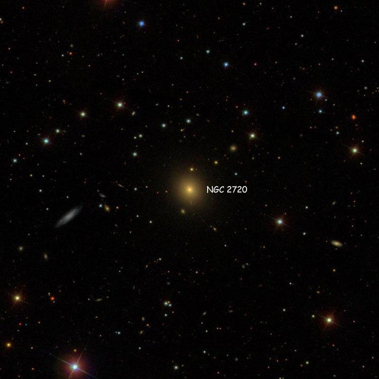SDSS image of region near lenticular galaxy NGC 2720