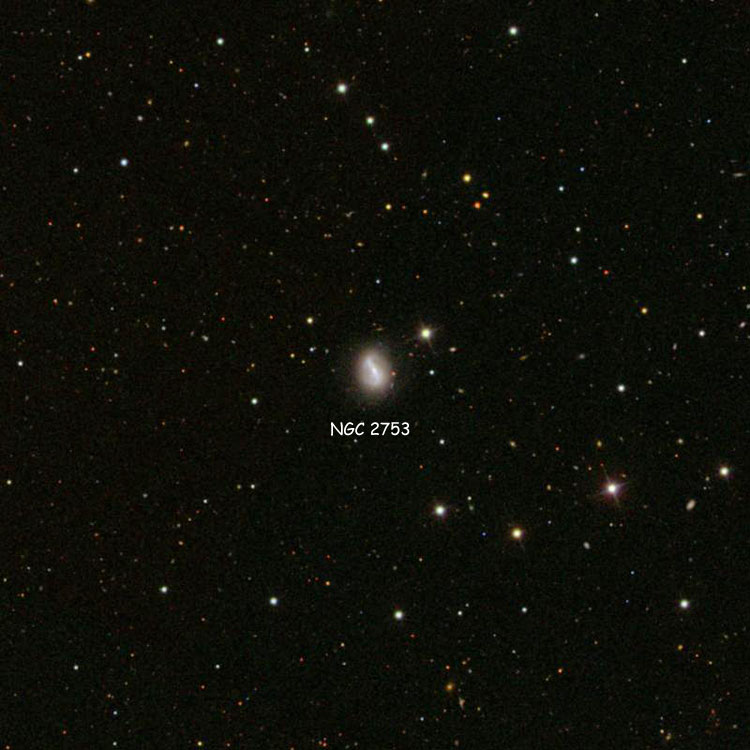 SDSS image of region near spiral galaxy NGC 2753