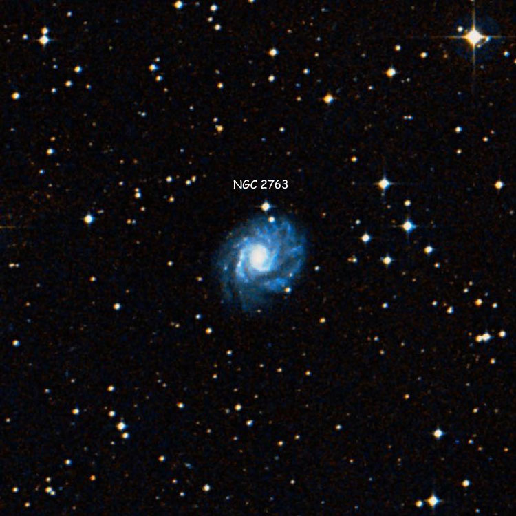 DSS image of region near spiral galaxy NGC 2763