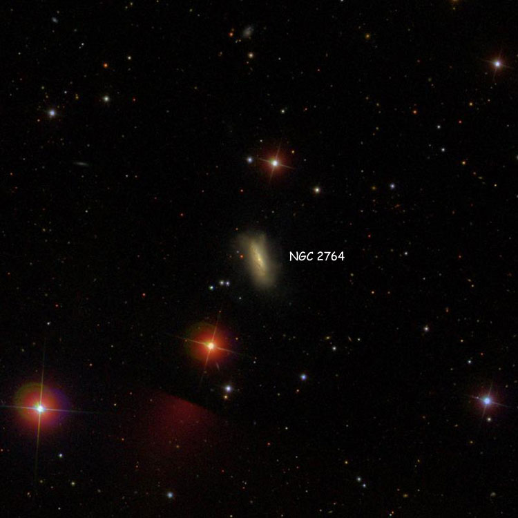 SDSS image of region near spiral galaxy NGC 2764