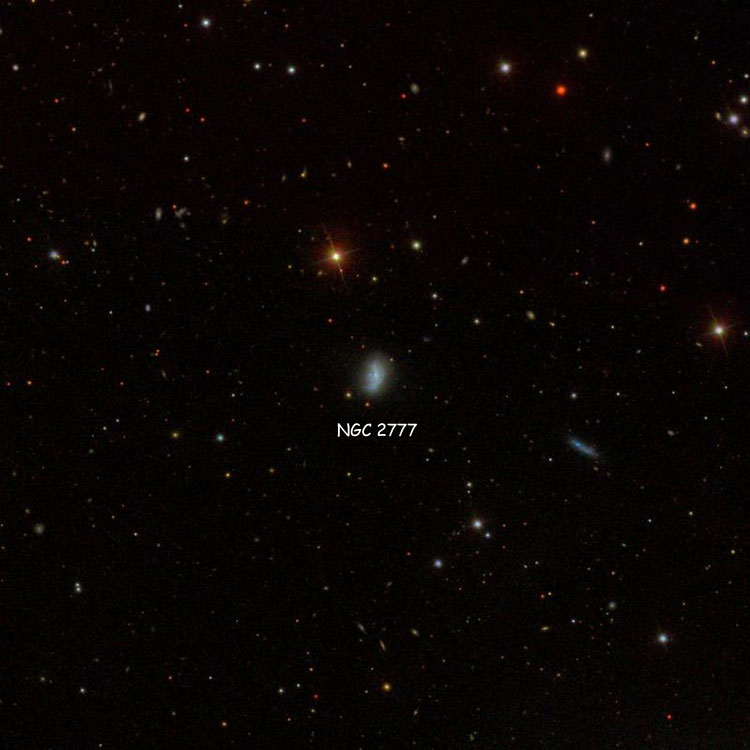 SDSS image of region near spiral galaxy NGC 2777